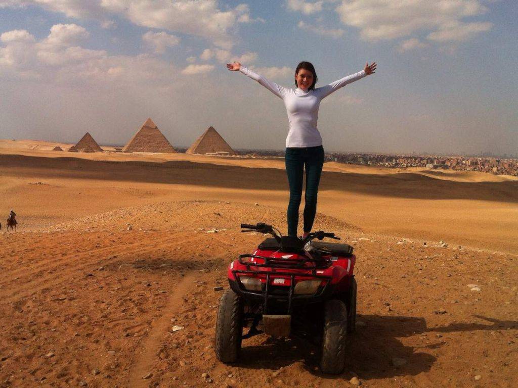 quad biking pyramids Giza Pyramids sunset quad biking tour