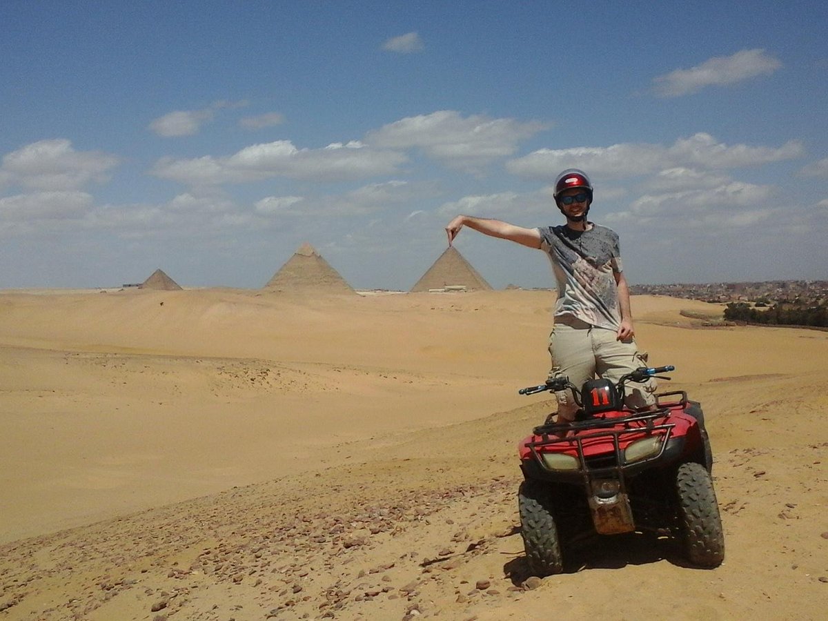quad biking in Cairo desert